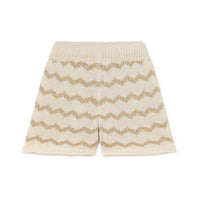 Little Creative Factory Gold Wavy Knit Shorts