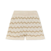 Little Creative Factory Gold Wavy Knit Shorts