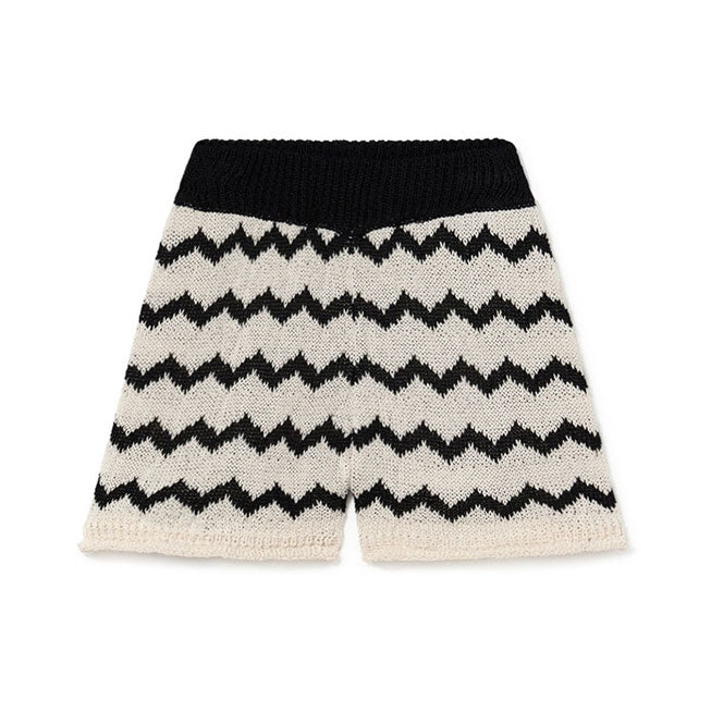 Little Creative Factory Black Wavy Knit Shorts