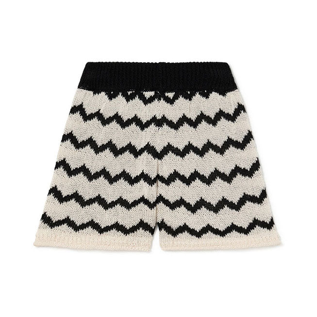 Little Creative Factory Black Wavy Knit Shorts