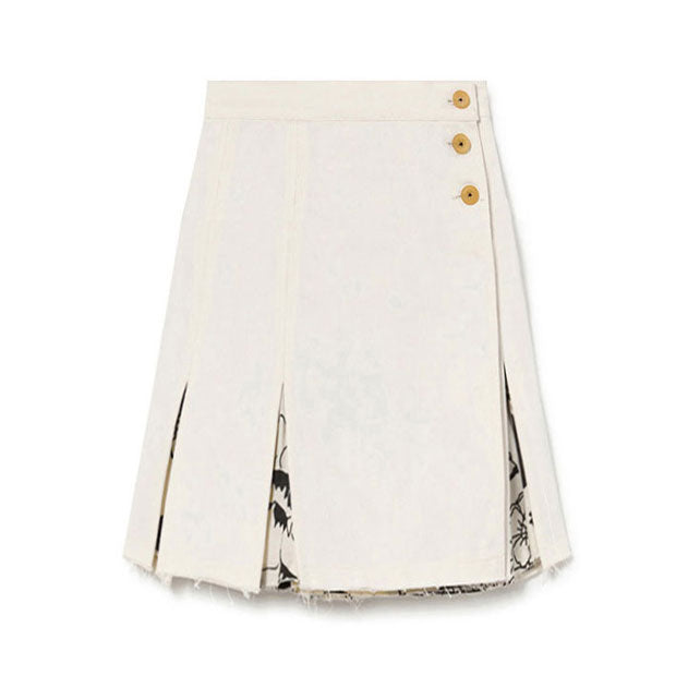 Little Creative Factory Cream Heavy  Aloha Straight Skirt