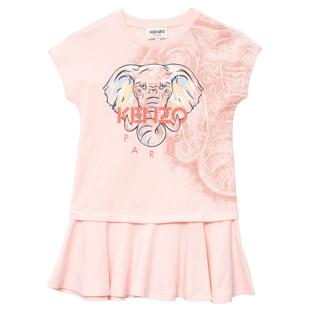Kenzo Pink Elephant Logo Dress