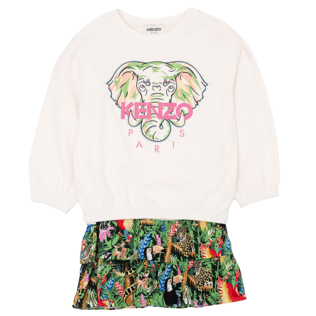 Kenzo Two-in-One Sweatshirt Elephant Logo Dress