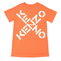 Kenzo Coral Criss Cross Logo Dress