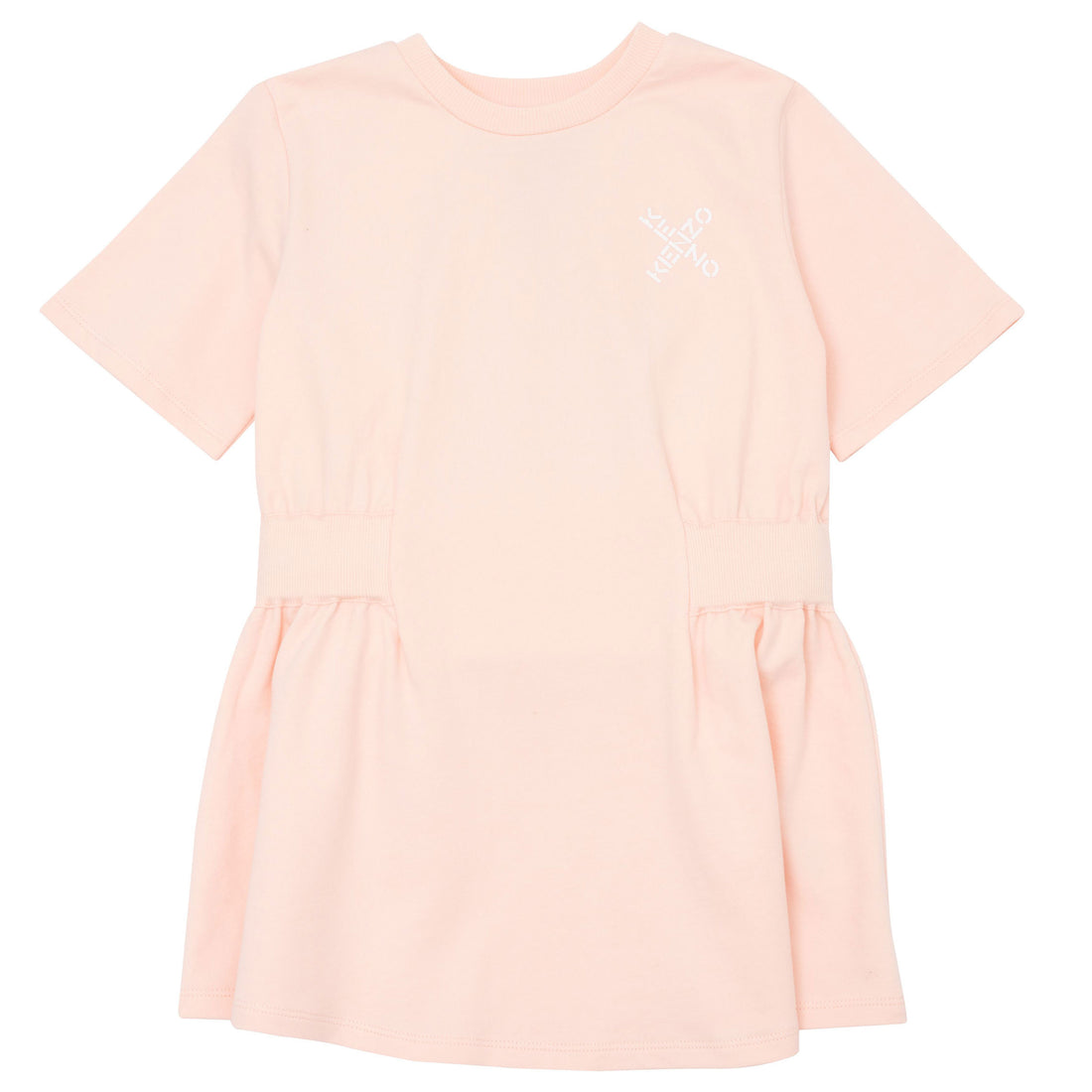 Kenzo Light Pink Fleece Criss Cross Logo Dress