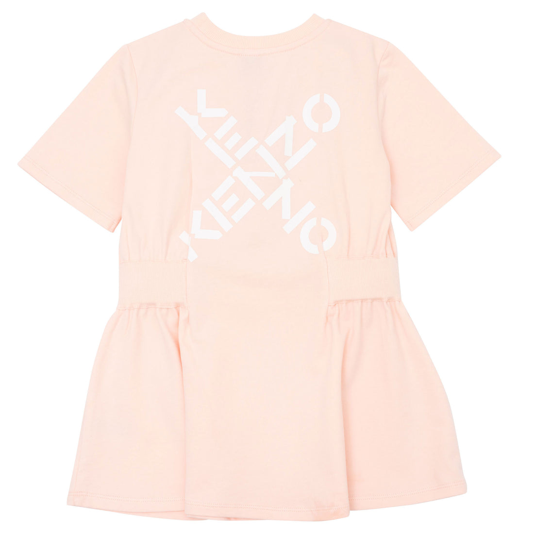 Kenzo Light Pink Fleece Criss Cross Logo Dress