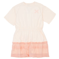 Kenzo Cream Waisted two-tone Dress