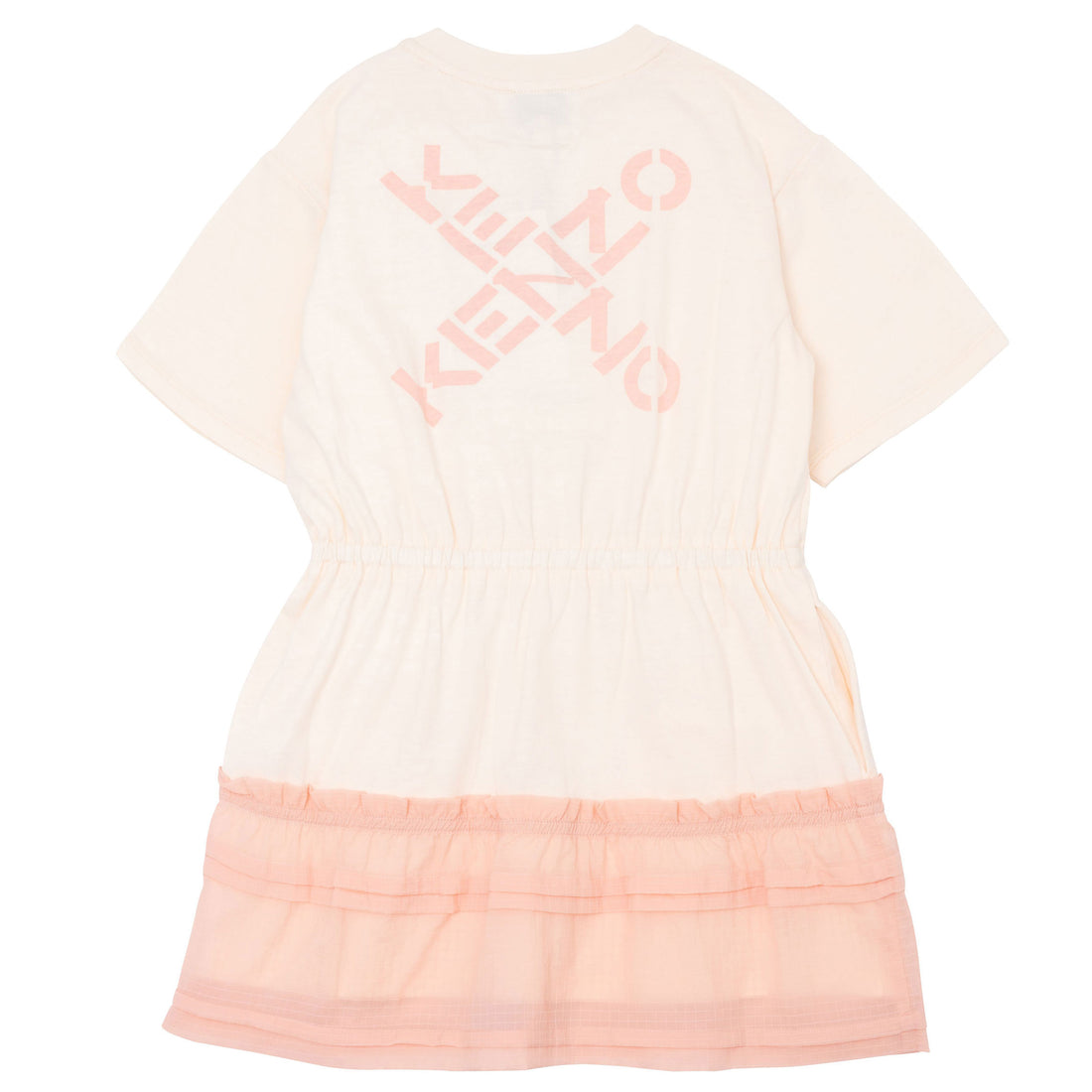 Kenzo Cream Waisted two-tone Dress