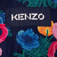 Kenzo Electric Blue Flowers Print Short Sleeve Dress