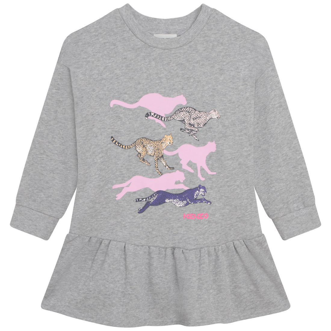 Kenzo Grey Marl Running Animals Dress
