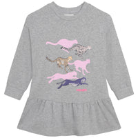 Kenzo Grey Marl Running Animals Dress