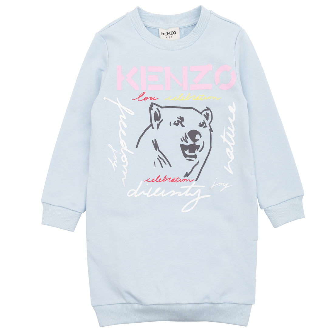 Kenzo Pale Blue Sweatshirt Dress