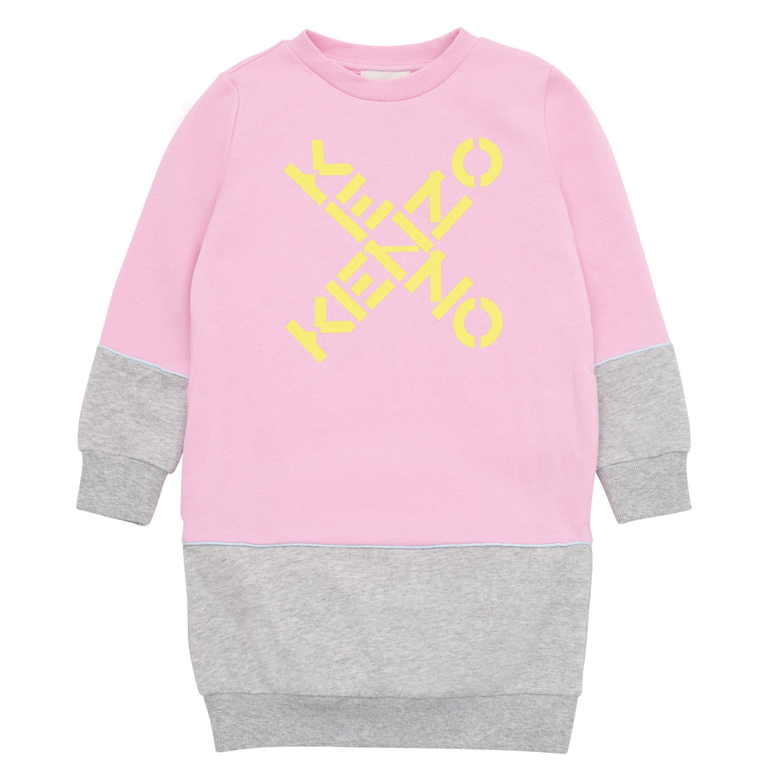 Kenzo Lilac Cross Logo Sweatshirt Dress