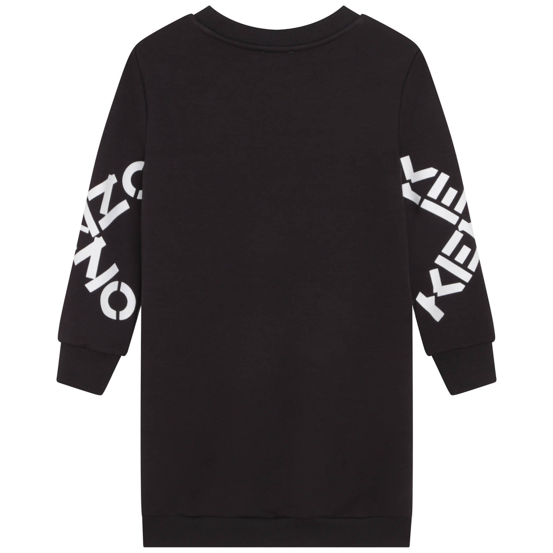 Kenzo Dark Grey Cross Logo Sleeves Dress