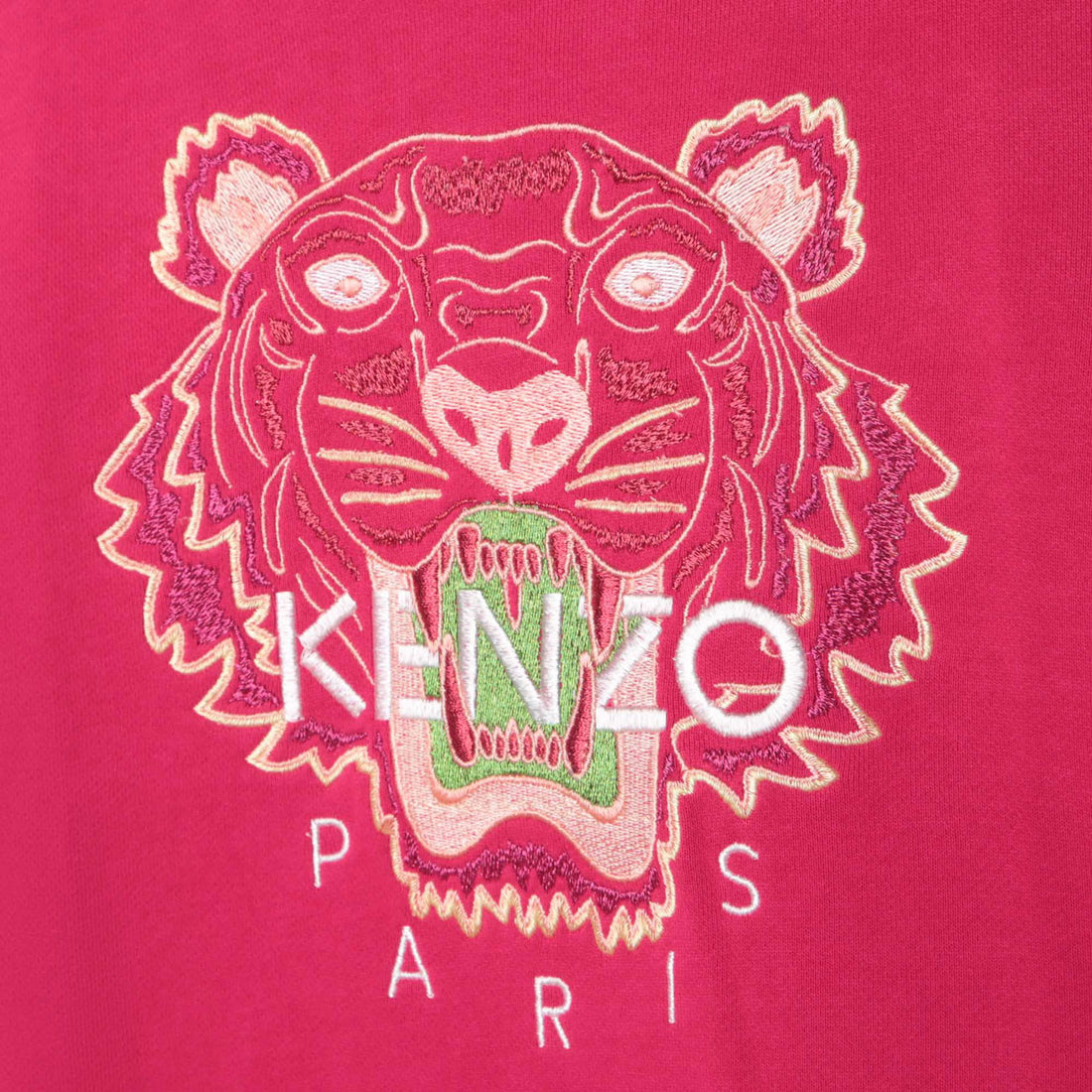 Kenzo Pink Basic Tiger Fleece Pocket Dress