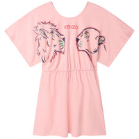 Kenzo Pink Friends Batwing Dress