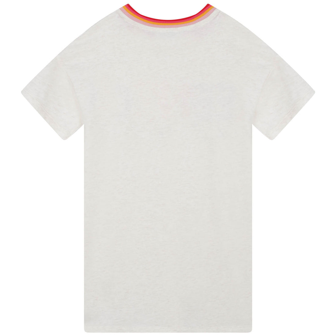 Kenzo Beige Striped Ribbed Collar Jersey Dress