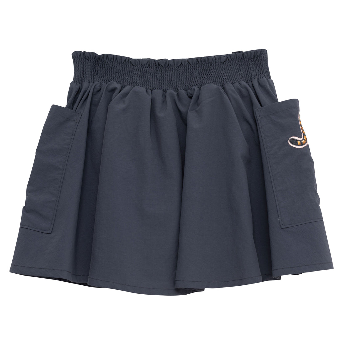 Kenzo Black Tiger Embroidered Pocket Skirt