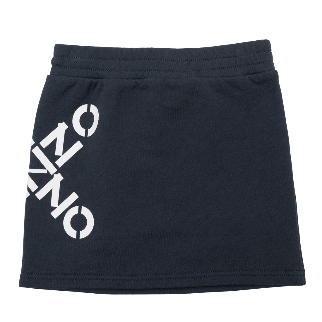 Kenzo Black Fleece Criss Cross Logo Skirt