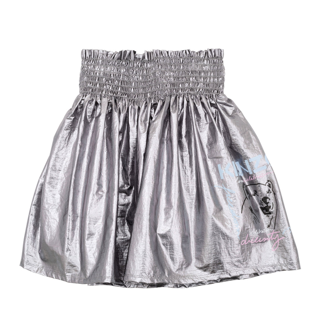 Kenzo Slate Blue Metallic Skirt