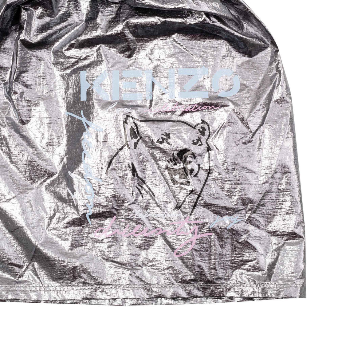 Kenzo Slate Blue Metallic Skirt