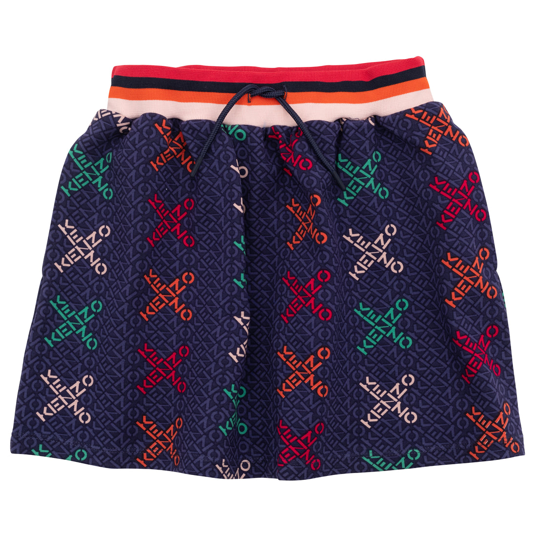 Kenzo Electric Blue Cross Print Skirt