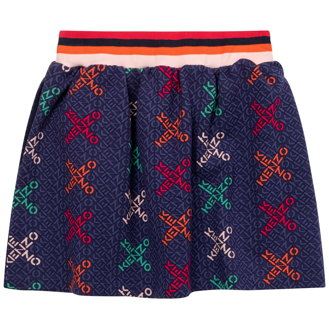 Kenzo Electric Blue Cross Print Skirt