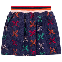 Kenzo Electric Blue Cross Print Skirt