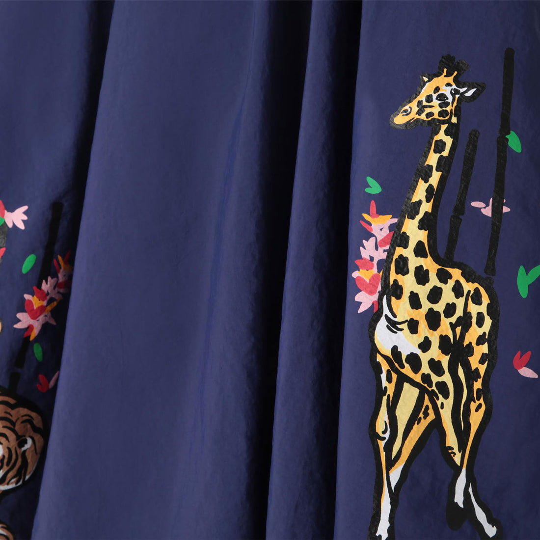 Kenzo Blue Printed Flared Skirt