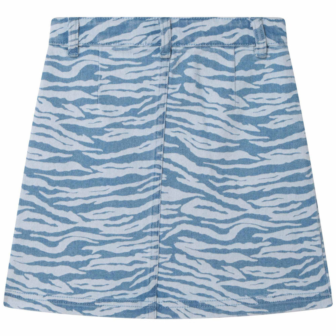 Kenzo Pale Blue Printed Denim Skirt