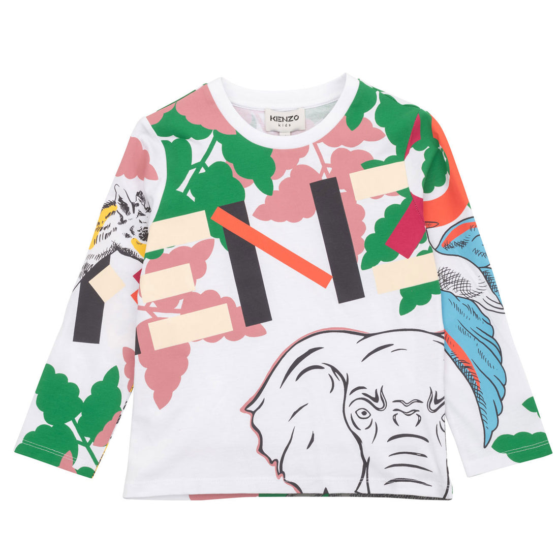 Kenzo White Elephant Jungle Tee