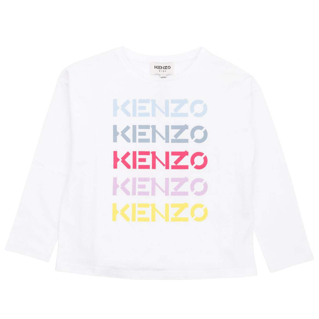 Kenzo White Multi Logo Long Sleeve Tee