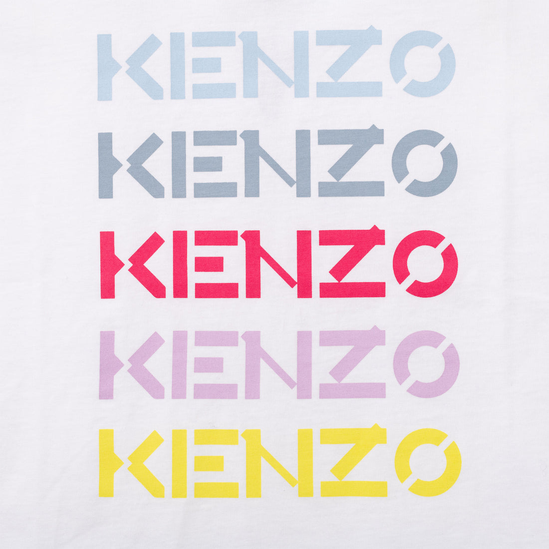 Kenzo White Multi Logo Long Sleeve Tee