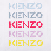 Kenzo White Multi Logo Long Sleeve Tee