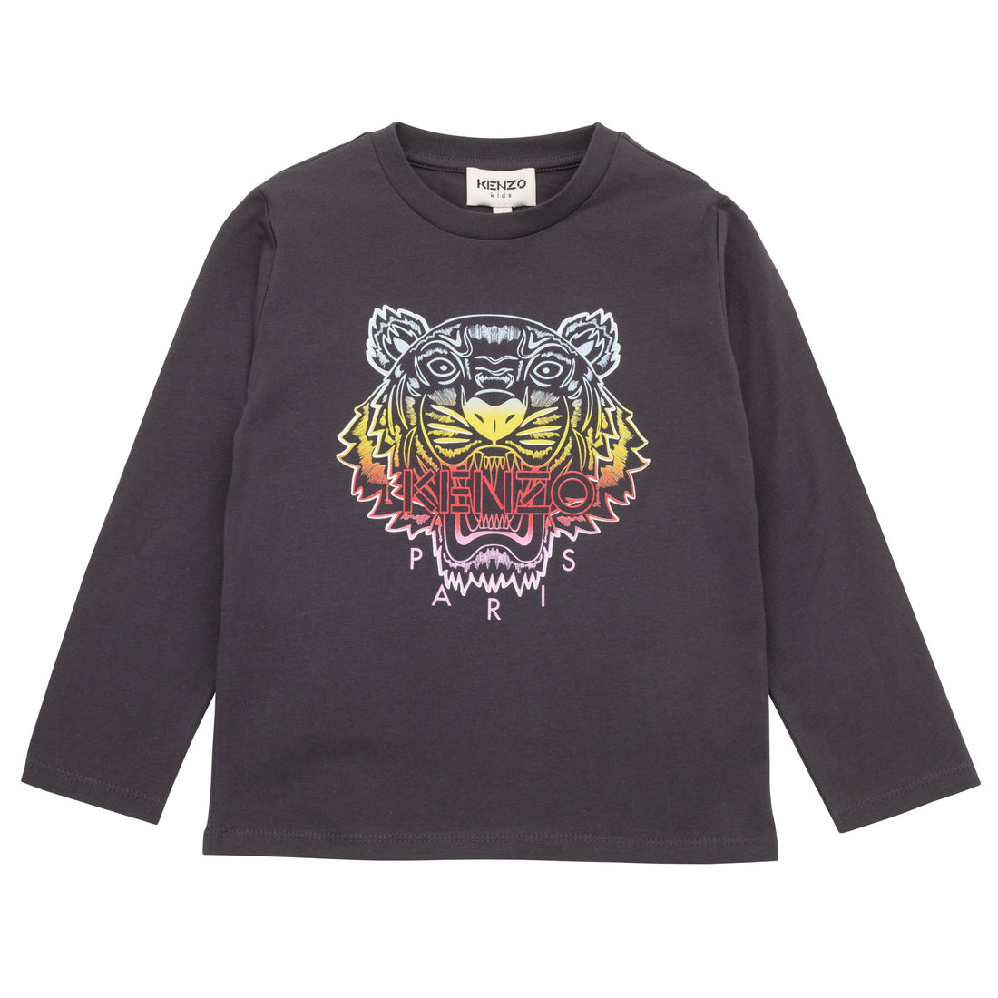 Kenzo Dark Grey Tiger Long Sleeve Tee