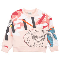 Kenzo Pink Printed All Over Sweatshirt