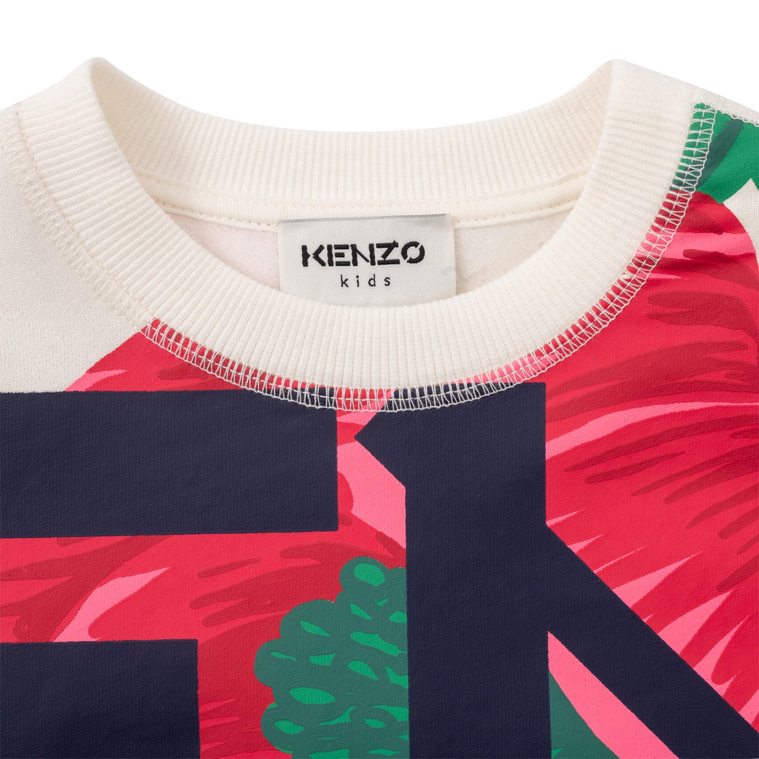 Kenzo Off White Maxi Floral Print Pullover