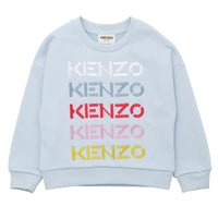 Kenzo Pale Blue Multi Logo Pulloever
