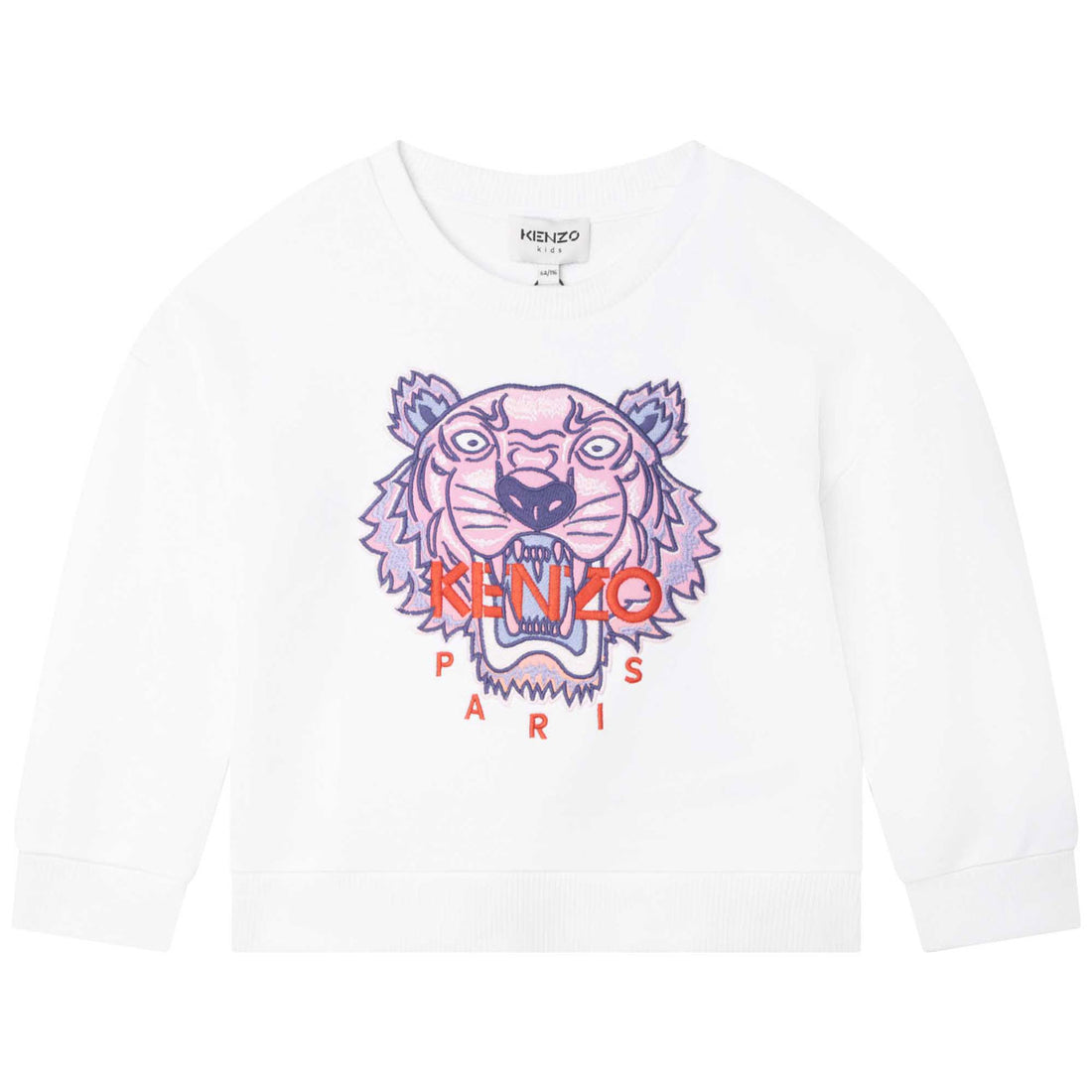 Kenzo White/Purple Basic Tiger Fleece Sweatshirt