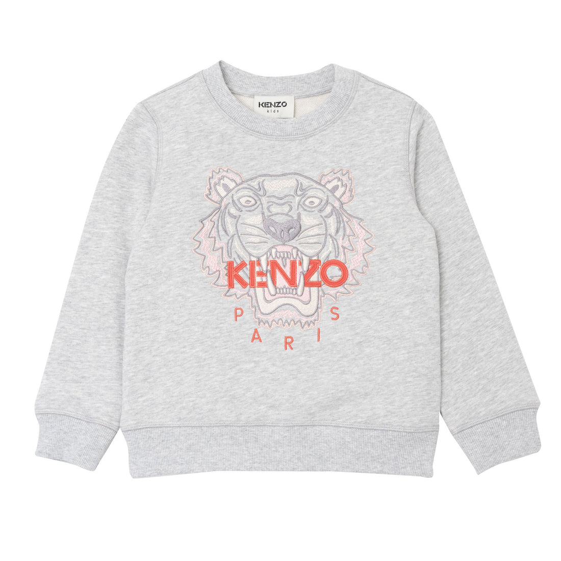 Kenzo Light Grey Basic Tiger Fleece Sweatshirt