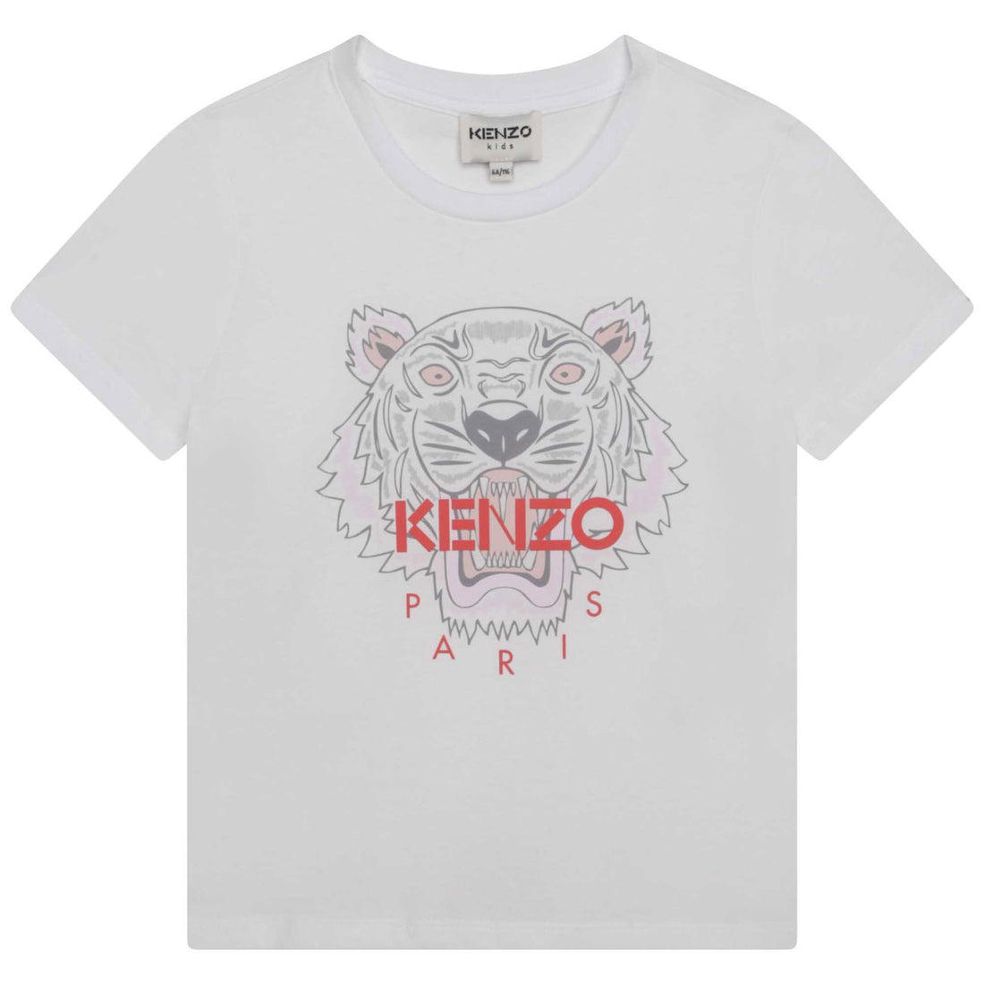 Kenzo White/Red Basic Tiger Organic Cotton T-Shirt
