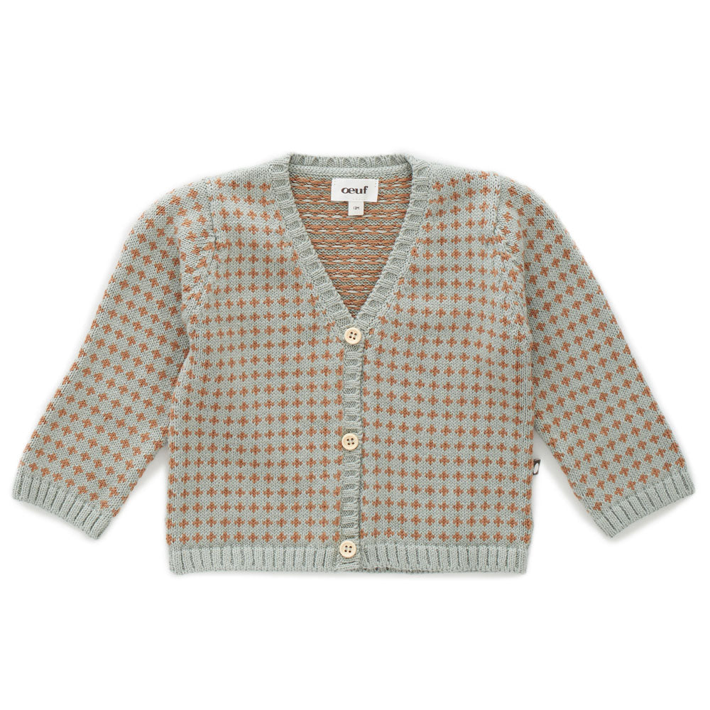 Oeuf Blue Haze/Brown Sugar Grandpa Cardigan