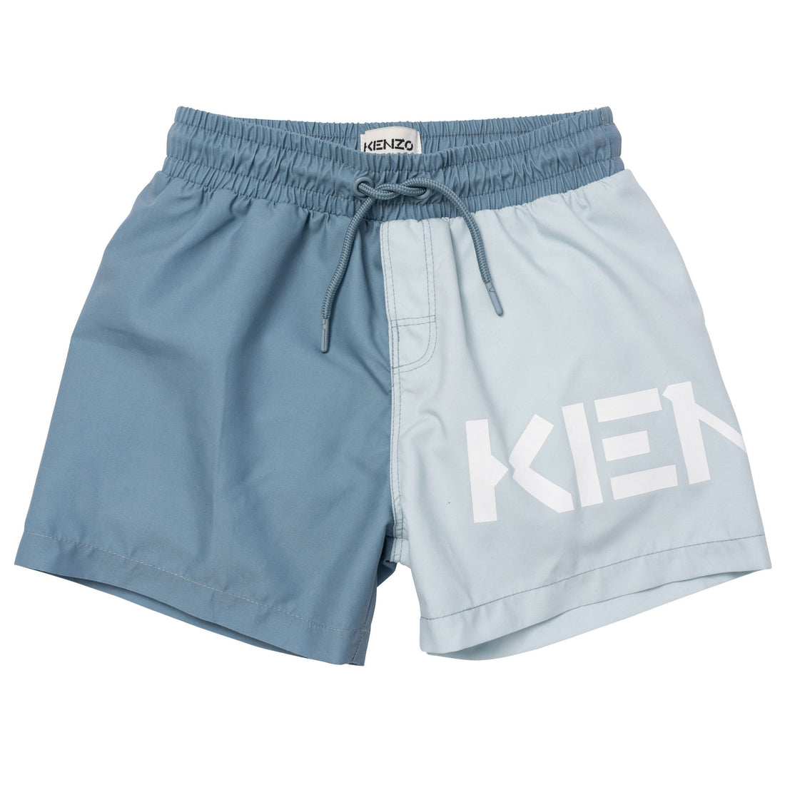 Kenzo Navy Colorblock Logo Swimshorts