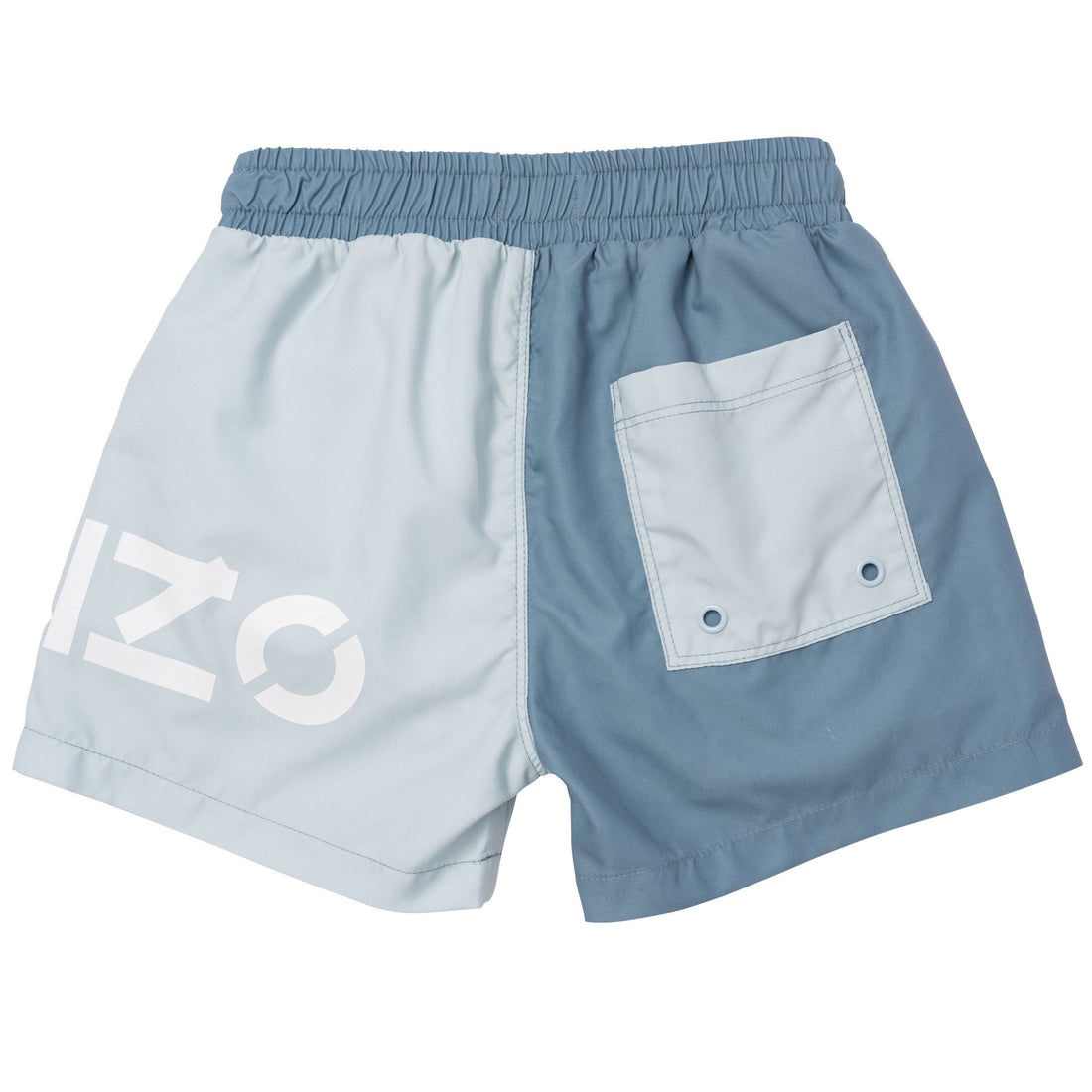 Kenzo Navy Colorblock Logo Swimshorts