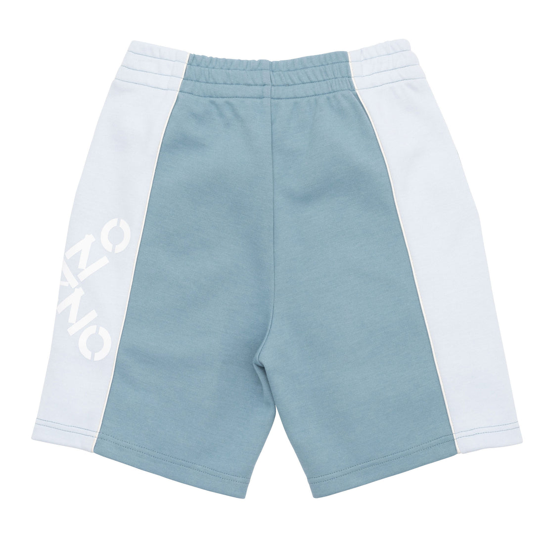 Kenzo Navy Colorblock Criss Cross Logo Fleece Shorts