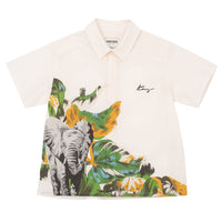 Kenzo Cream Seasonal Print Shirt
