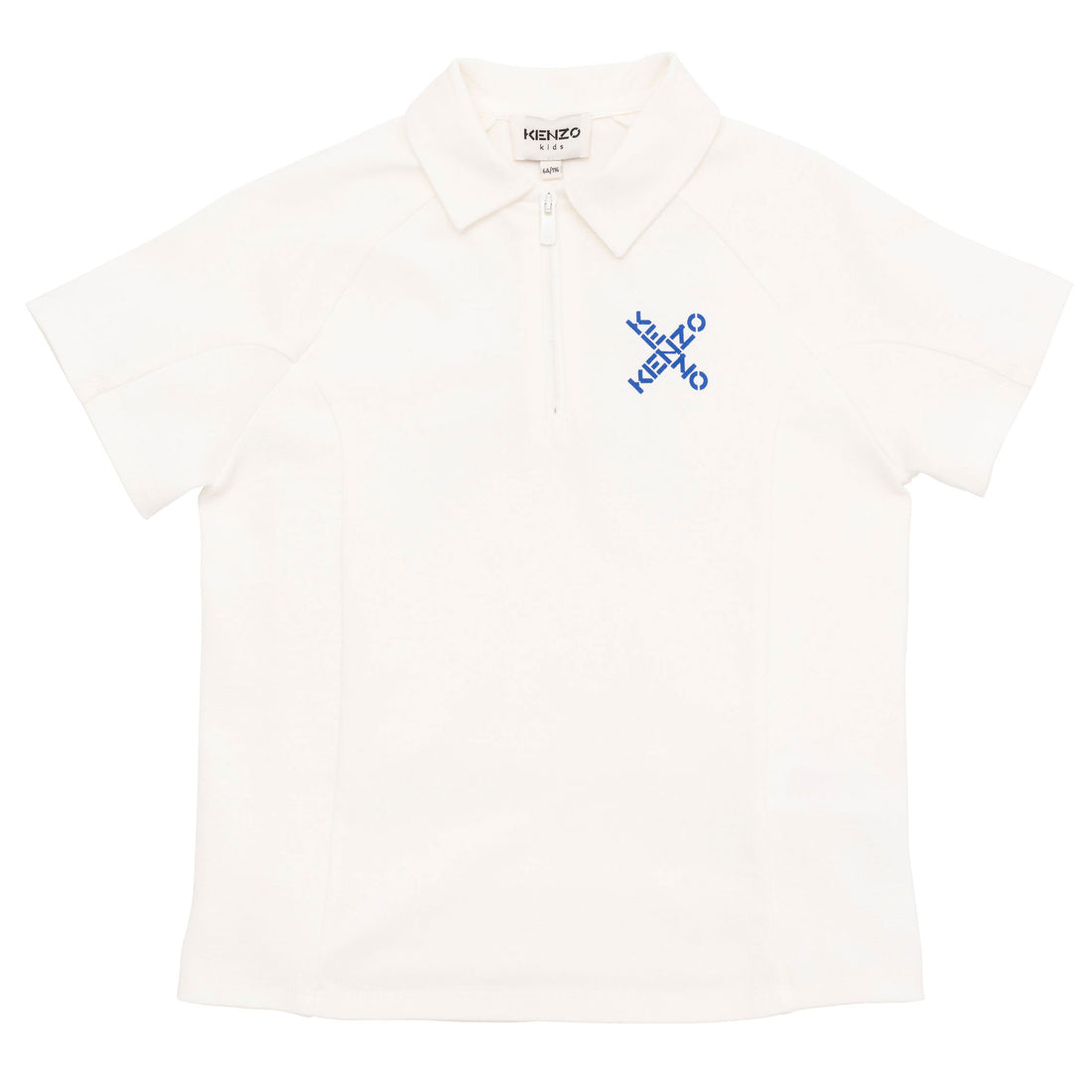 Kenzo White Criss Cross Logo Polo