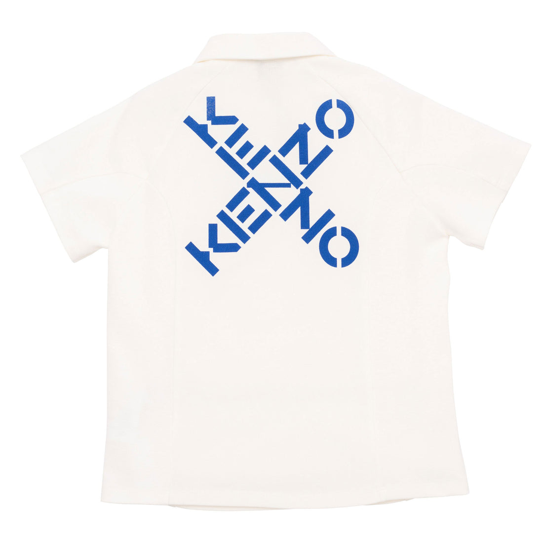 Kenzo White Criss Cross Logo Polo