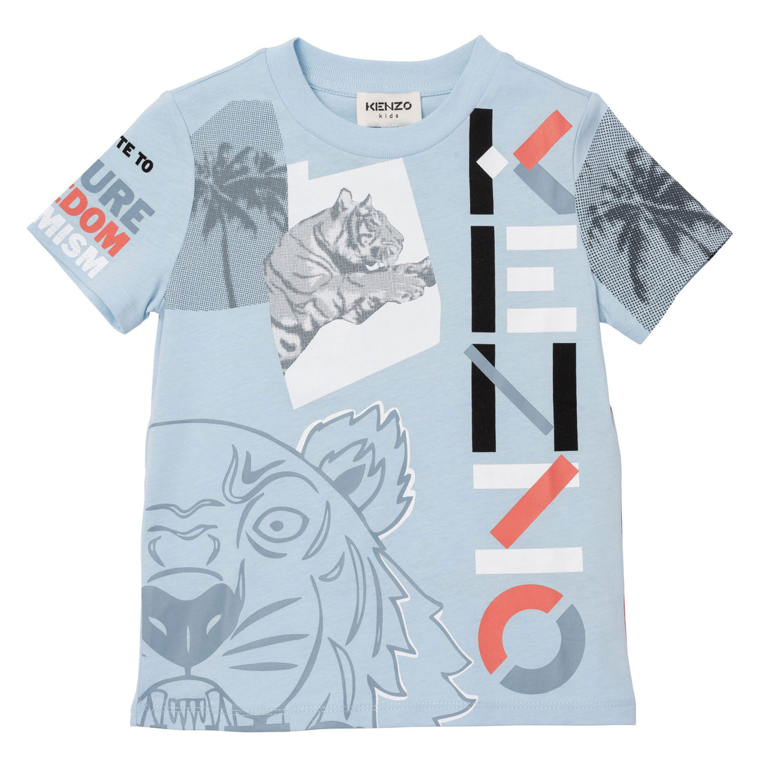 Kenzo Pale Blue Iconic Print Tee