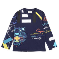 Kenzo Electric Blue Printed Allover Tee